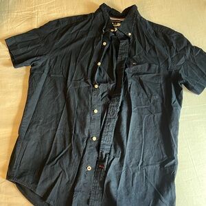 Tommy Hilfiger Dark Blue Casual Button Down Shirt